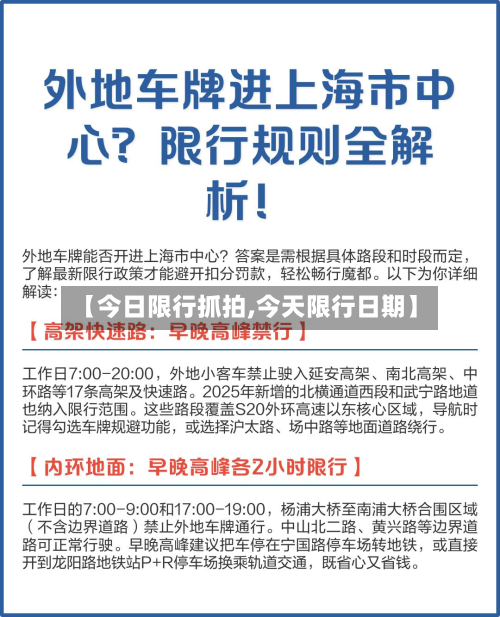 【今日限行抓拍,今天限行日期】