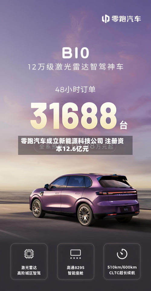 零跑汽车成立新能源科技公司 注册资本12.6亿元